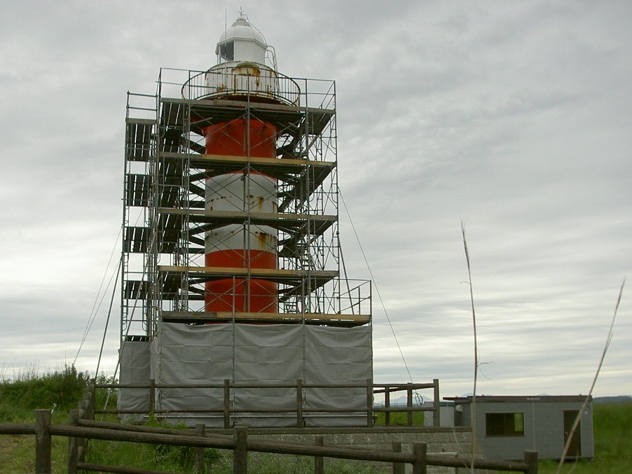 足場が組まれたようす(6月20日撮影)